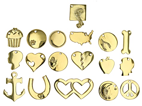 ImpressArt® 18K Gold Over Pewter Charm Bundle Assortment Set of 18