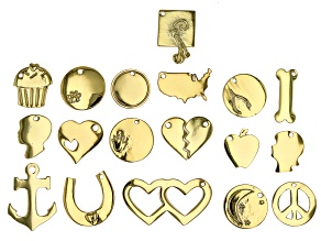 ImpressArt® 18K Gold Over Pewter Charm Bundle Assortment Set of 18