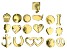 ImpressArt® 18K Gold Over Pewter Charm Bundle Assortment Set of 18