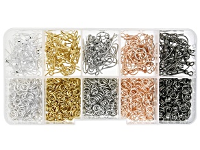 Multi-Tone Ear Wire Hooks & Jump Ring Set of 1150