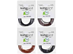 Multicolor 1mm Leather Cord Set of 4 Total of 20 Meters 5 Meters Each