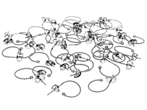 Stainless Steel 13mm Twist Hook Earring Set of 40
