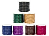 Multicolor 2mm Wax Cord Set of 7 Total of 70 Meters