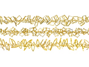 Gold Tone Unfinished Chain Set of 3