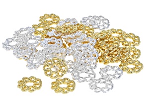 Gold & Silver Tone 20mm Chain Link Connector Set of 50