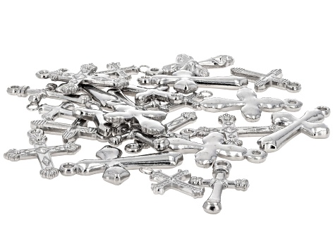 Stainless Steel Assorted Cross Pendant Set of 24 - JMKIT2254 | JTV