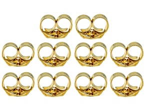 18k Gold Over Sterling Silver 5mm Butterfly Earring Backs Set of 5