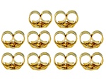 18k Gold Over Sterling Silver 5mm Butterfly Earring Backs Set of 5