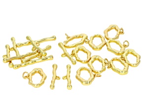 Gold Tone 19x10mm Toggle Clasp Set of 10