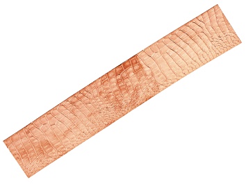 Picture of Copper Alligator Skin Pattern 24 Gauge Metal Sheet Approximately 2.5" Wide & 12" in Length