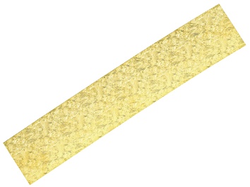 Picture of Gold Tone Floral Pattern 24 Gauge Metal Sheet Approximately 2.5" Wide & 12" in Length