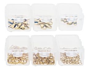 18k Gold Over Stainless Steel Jump Ring & Lobster Clasp Set of 230