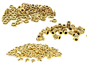 Gold Tone Bead Bail Trio Set of 170