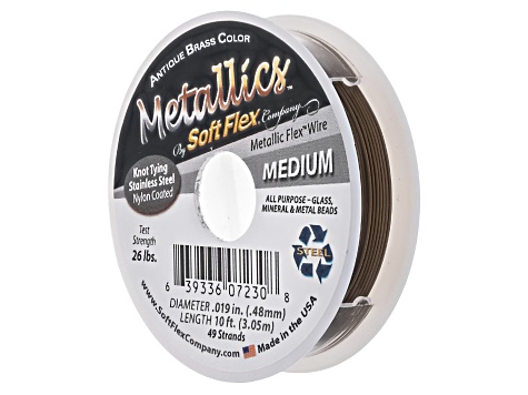 Soft Flex Multicolor .019" Bead Stringing Wire Set of 6 Total of 60 Feet