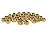 18K Gold Over Stainless Steel Silicone Slider Bead Findings in 6 Sizes Appx 100 Pieces Total