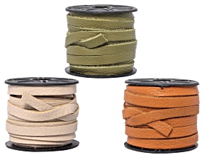 Natural, Mehandi, & Saddle 5mm Deertan Cord Set Total of 15 Meters