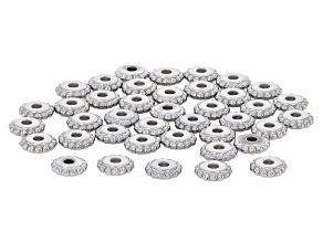 Stainless Steel 6mm Spacer Bead Set of 40