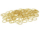 Gold Tone Diamond Cut Jump Rings in Assorted Sizes Set of 350
