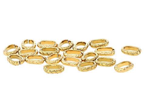Stainless Steel & 18k Gold Over Stainless Steel 6x8mm Pinch Bail Set of 90