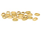 Stainless Steel & 18k Gold Over Stainless Steel 6x8mm Pinch Bail Set of 90