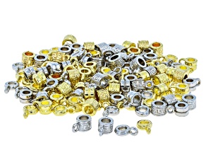 Silver & Gold Tone Bead Bail Set of 120