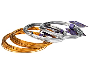 Gold & Silver Tone 18ga Aluminum Wire Approximately 156ft