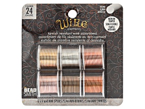 Assorted Tone Tarnish Resistant 24ga Wire Kit Total of 36 Yards