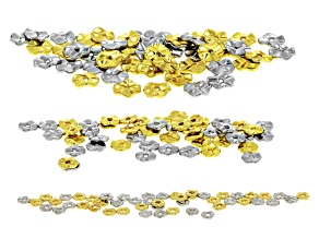 Gold & Silver Tone 4, 6, 8mm Spacer Bead Set of 150
