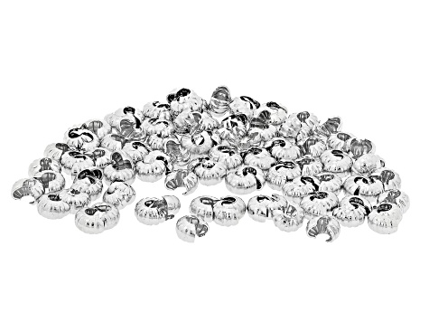 Textured Brass Clamp-On Bead Tip Findings in Assorted Colors & Sizes appx 600 Pieces Total