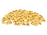 Textured Brass Clamp-On Bead Tip Findings in Assorted Colors & Sizes appx 600 Pieces Total