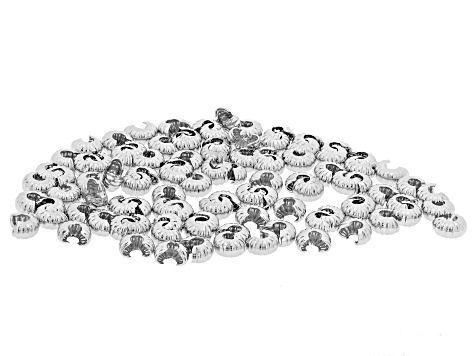 Textured Brass Clamp-On Bead Tip Findings in Assorted Colors & Sizes appx 600 Pieces Total