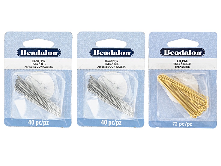 Gold Tone.7mm 16 Gauge Eye Pin & Headpin Set of 152