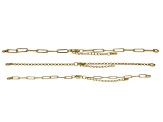 Gold Tone 7" Bracelet Finding Trio Set of 15