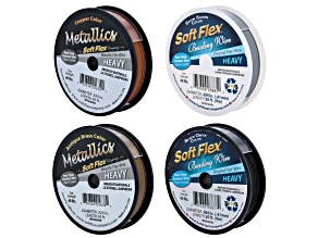 Soft Flex Multicolor Heavy Beading Wire .024" in Diameter Set Total of 120 Feet
