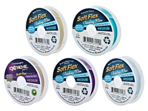 Soft Flex Multicolor Medium Beading Wire .019" Diameter Set Total of 50 Feet