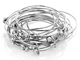 Stainless Steel Wire Bangle Bracelet Set of appx 20pcs