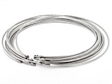 Stainless Steel Wire Collar appx 2.4mm Set of appx 10pcs