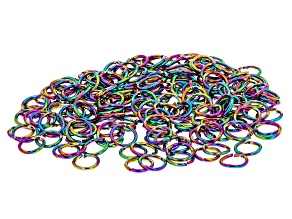 Rainbow Titanium over Stainless Steel Jump Rings Appx 200 Pieces Total