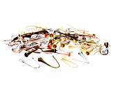 Antiqued Brass Ear Wire Fish Hooks with Pearl Peg Bails in Assorted Tones appx 60 Pieces Total