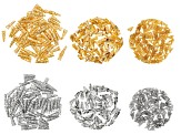 Fancy Filigree Cone Caps in Gold Tone & Rhodium Tone in Assorted Sizes appx 600 Total Pieces