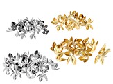 18k Gold Plated & Stainless Steel Flower Cups in Two Sizes appx 100 Pieces Total