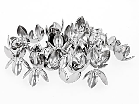 18k Gold Plated & Stainless Steel Flower Cups in Two Sizes appx 100 Pieces Total
