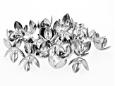 18k Gold Plated & Stainless Steel Flower Cups in Two Sizes appx 100 Pieces Total