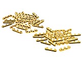 Antique Gold Tone Unique & Beaded Design 3 Row Bead Connectors in Base Metal appx 50 Pieces