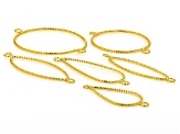Brass Textured Wire Connector in Gold Tone in Assorted Shapes and Sizes appx 60 Pieces Total