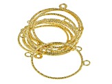 Brass Textured Wire Connector in Gold Tone in Assorted Shapes and Sizes appx 60 Pieces Total
