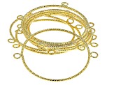 Brass Textured Wire Connector in Gold Tone in Assorted Shapes and Sizes appx 60 Pieces Total