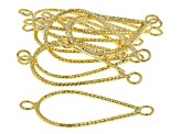 Brass Textured Wire Connector in Gold Tone in Assorted Shapes and Sizes appx 60 Pieces Total