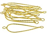 Brass Textured Wire Connector in Gold Tone in Assorted Shapes and Sizes appx 60 Pieces Total