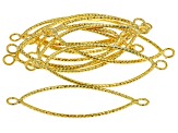Brass Textured Wire Connector in Gold Tone in Assorted Shapes and Sizes appx 60 Pieces Total